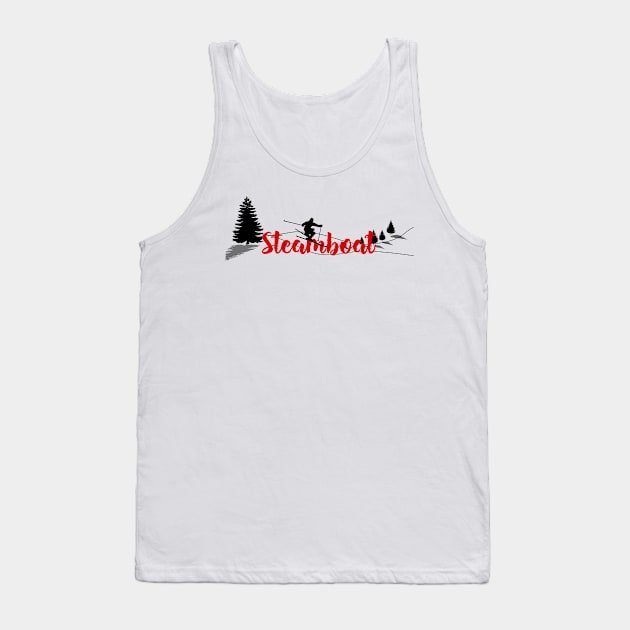 Ski fun in Steamboat Tank Top by ArtDesignDE